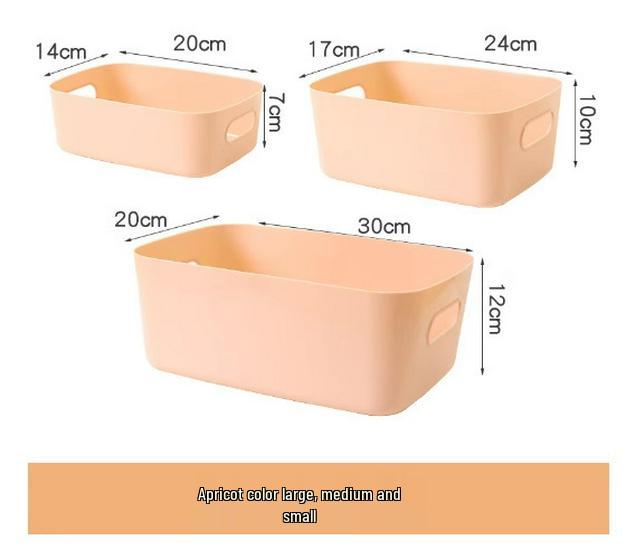 Rectangular Plastic Storage Organizer: Desktop, Kitchen, Cosmetics, Snack, and Drawer Box
