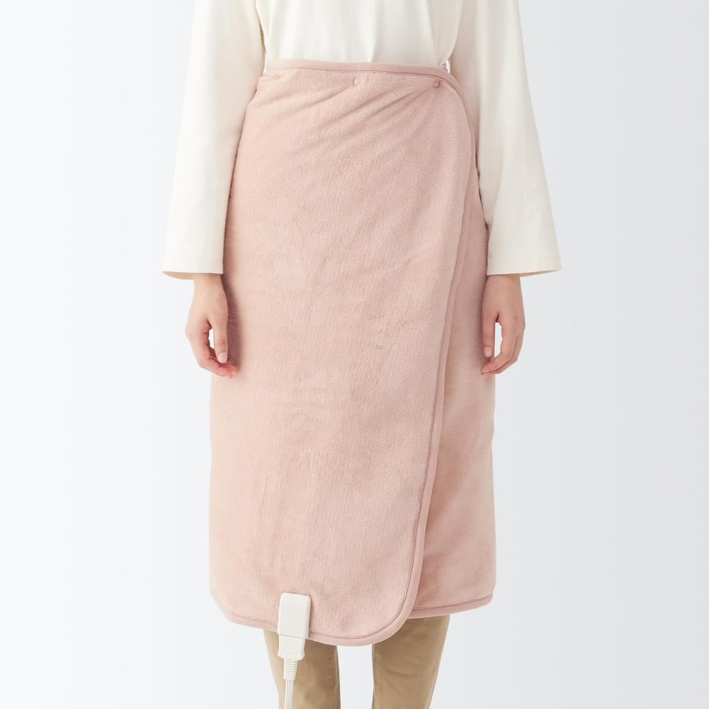 MUJI Wearable Electric Smoky Width 130cm x Depth Blanket, Pink, 80cm, MJ-EHB13SPKP/84390937