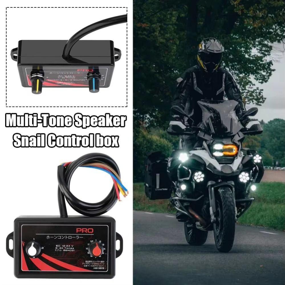 12-24V 25 Tones Horn Controller Black Horn Speaker New Snail Horn Control Unit