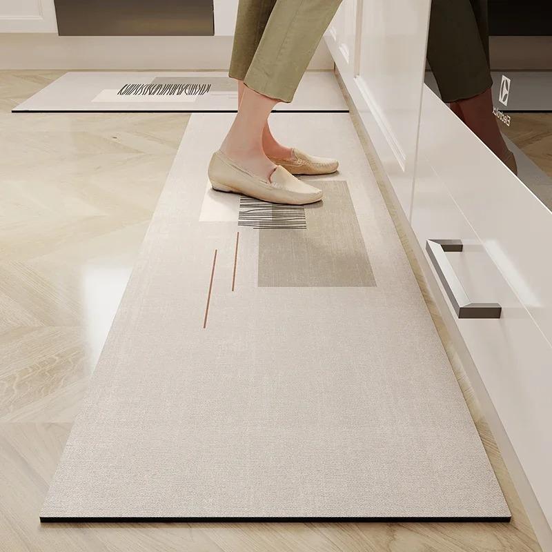 Carpet for Kitchen Waterproof Oil-proof Non-slip Floor Mat Pvc Leather Rug Japanese Style Decoration Rugs Long Strip Foot Mats