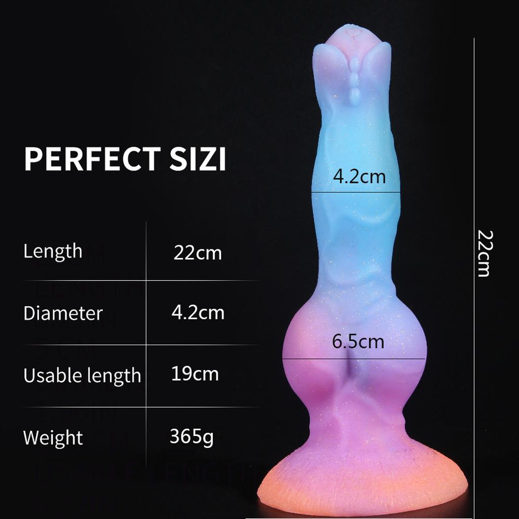 Hot Sale Luminous Anal Dildo Huge Penis Dick Animal/Monster Dildo Sex Toys For Adult 18+ Ass Dilator Glowing Dildo Big Buttplug