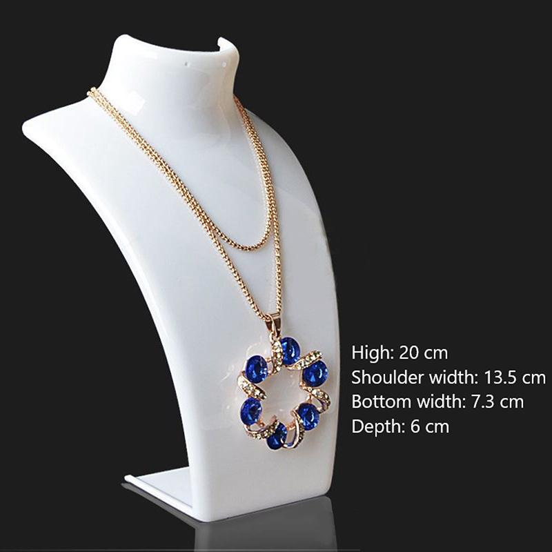 

4 цвета акриловый манекен ожерелье ювелирные изделия дисплей держатель сережек дисплей полка белый