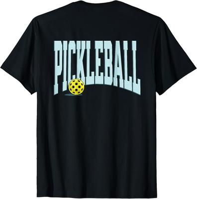 Pickleball Grafický design v retro stylu na zadní straně trička