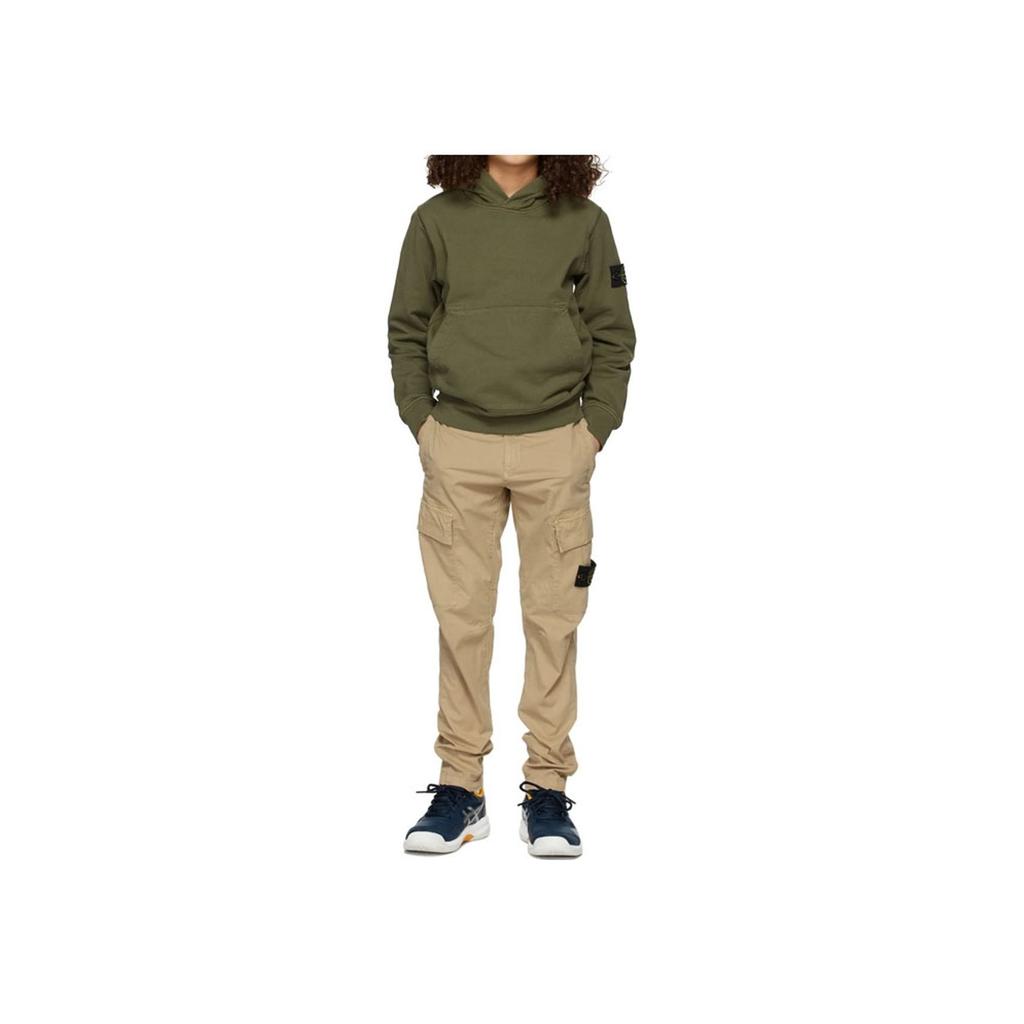 Stone Island Logo Work Casual Pants Kids bottoms Light-Brown 761630410-V0190