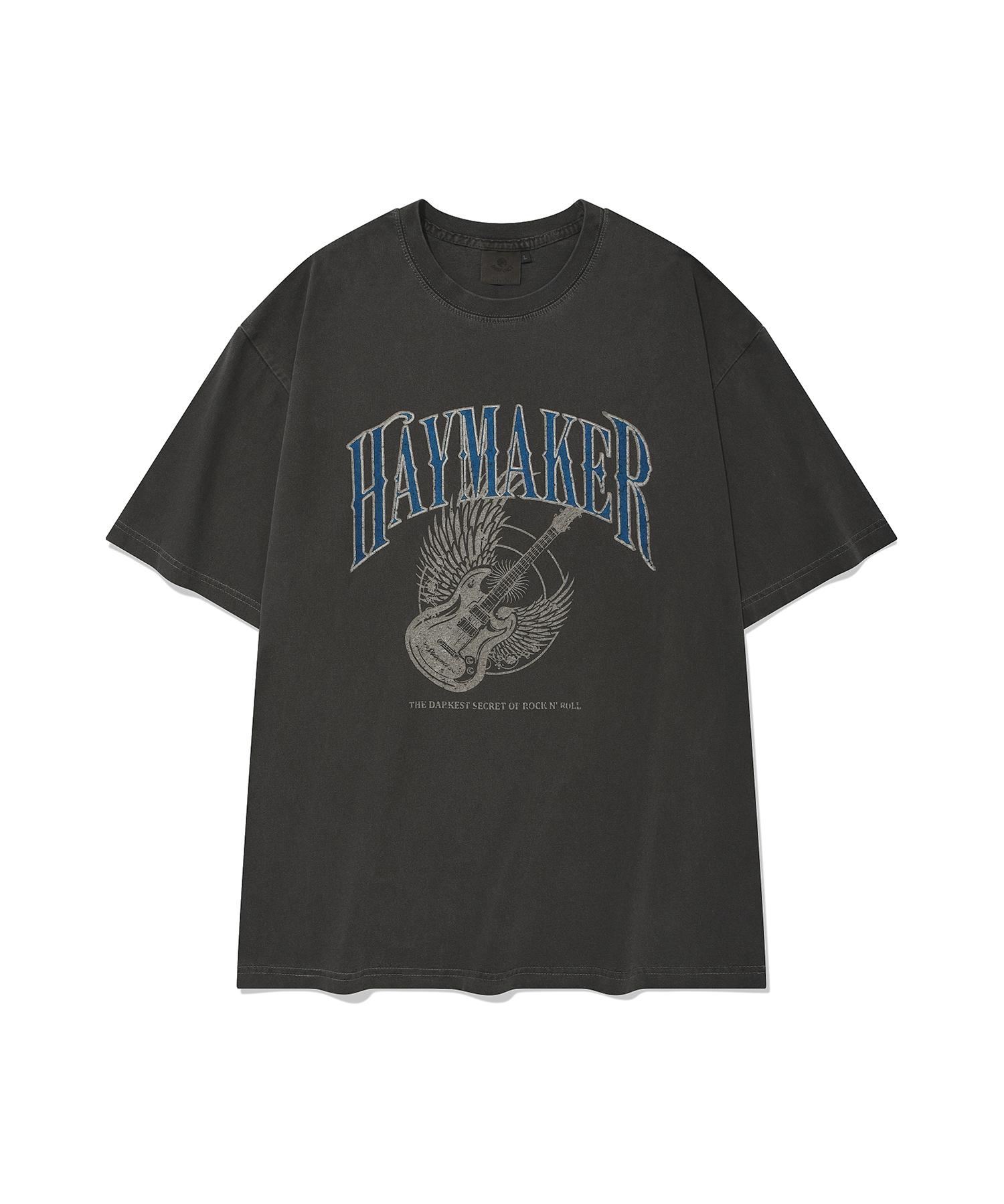Disfunct Haymaker Pigment T-Shirt(Charcoal) S