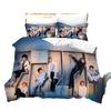 B-bts Men's Group Music Duvet Cover Set Comfortable and Warm Bedding Set for Decorating Your Bedroom and Enhancing Home Life