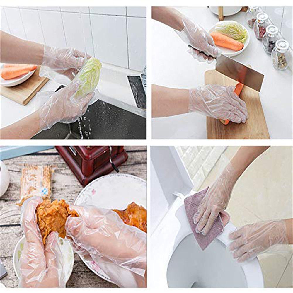 Girls Kids Safety Vegetable Fruit Food Children Disposable Gloves Plastic Clear Avoid Direct Touch