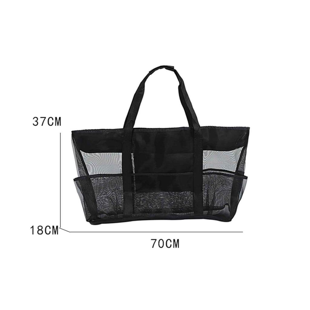 Multipurpose Mesh Bag Mesh Beach Tote Bag With Pocket Large Capacity For Beach tools Beach Bags Pool Bag Swim Bag