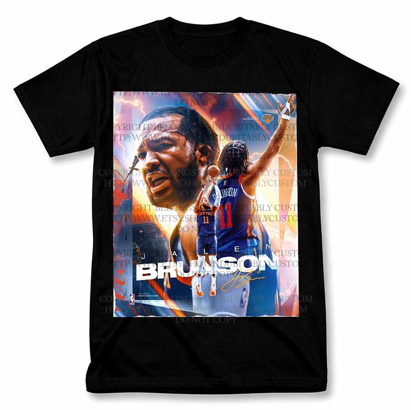 

Jalen Brunson New York Knicks Graphic T Shirt Vintage Style Basketball Fan Tee 2XL