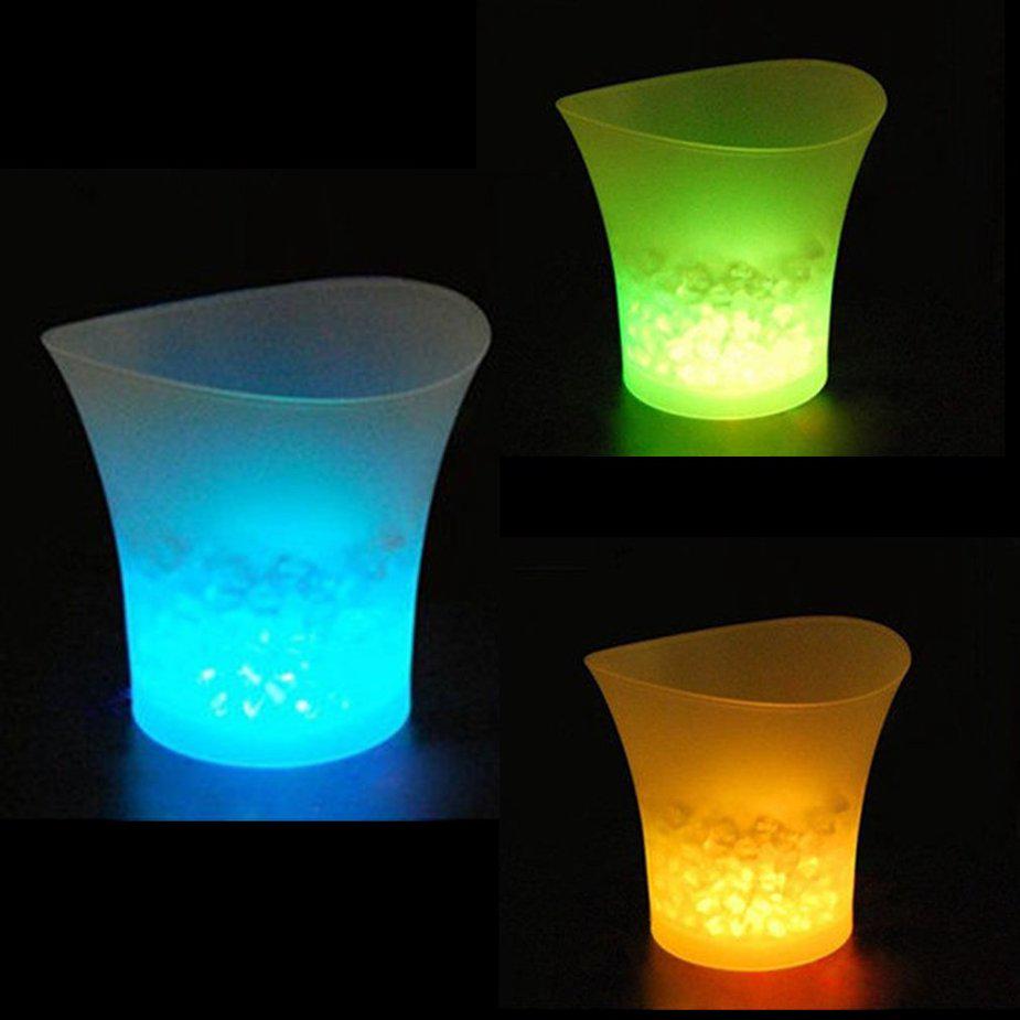 5L Waterproof Plastic LED Bucket Luminious Cool KTV Bars Night Party 5L Waterproof Plastic LED Bucket Luminious Cool KTV Bars Night Party