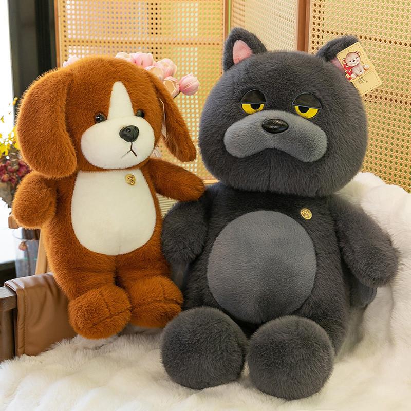 Adorable Soft Plush Blue Cat Stuffed Toy For Kids Comforting Companion Gift 35cm