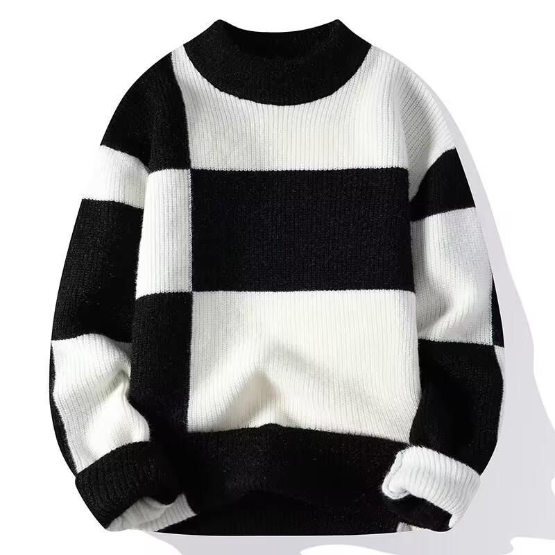 New Autumn And Winter Thick Warm Sweater Slim Fit Men'S Sweater Men'S Multi-Color Pullover Knitted Sweater