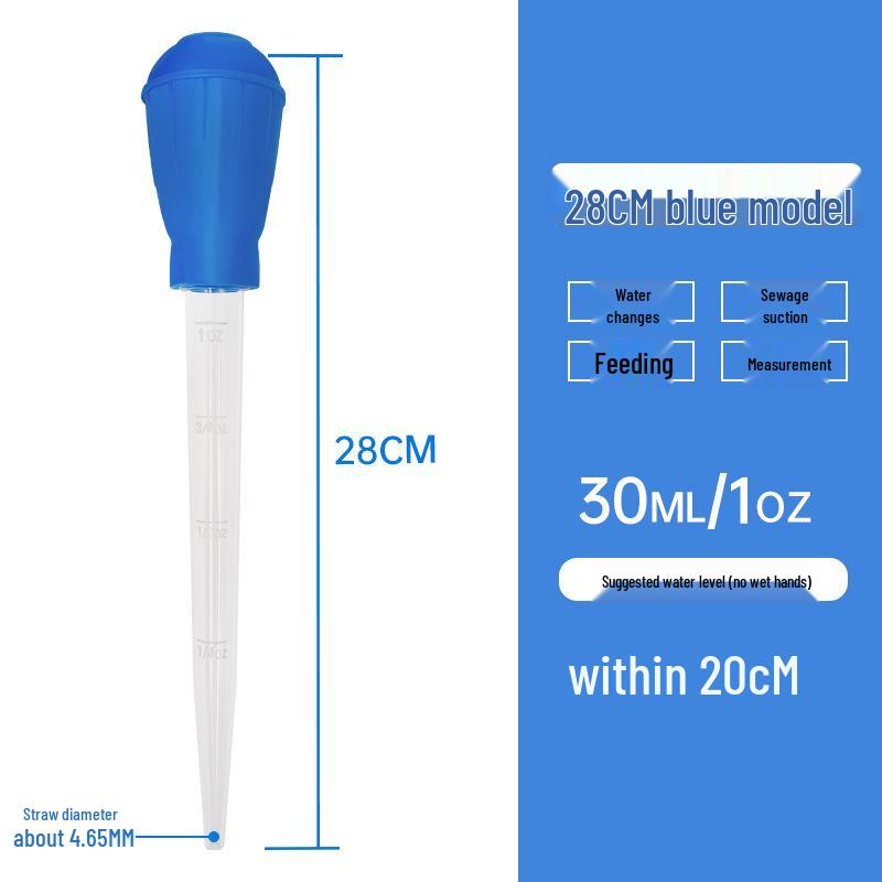 Mini Aquarium Water Changer & Siphon: Universal Suction Pipe with Large Dropper for Cleaning and Feeding Small Fish Tanks