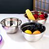 3Pcs Stainless Bowl Steel Salad Stackable Food Grade Multi-functional Vegetable Fruit Washing Egg