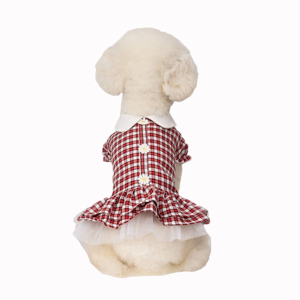 Skin-friendly Pet Clothes Cotton Puppy Skirt Bichon Frise Spring Pet Dress  For Small Medium Dogs