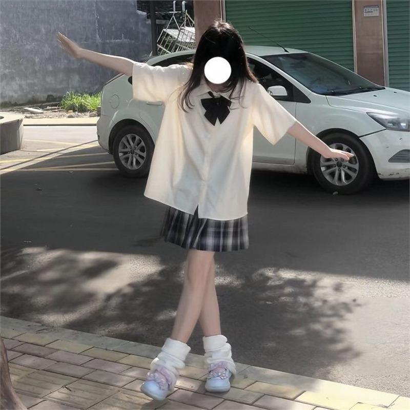 Academy Style Japanese School Uniform Set with Cute Peter Pan Collar