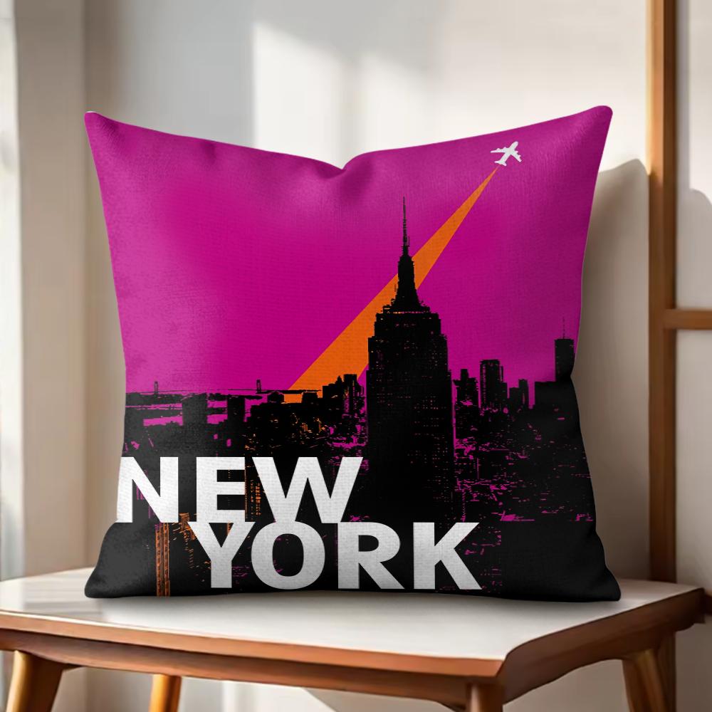 

Vintage Retro Travel Cushion Cover Natural Linen Organic Fabric DoubleSided Printing Couch Pillow Covers Home Decor 30x30cm