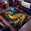 1PC Custom Name Golden Dragon Night Theme Floor Mat Ideal for Living Room, Game Rooms, Office, Bedroom,Floor Mat Playful Design
