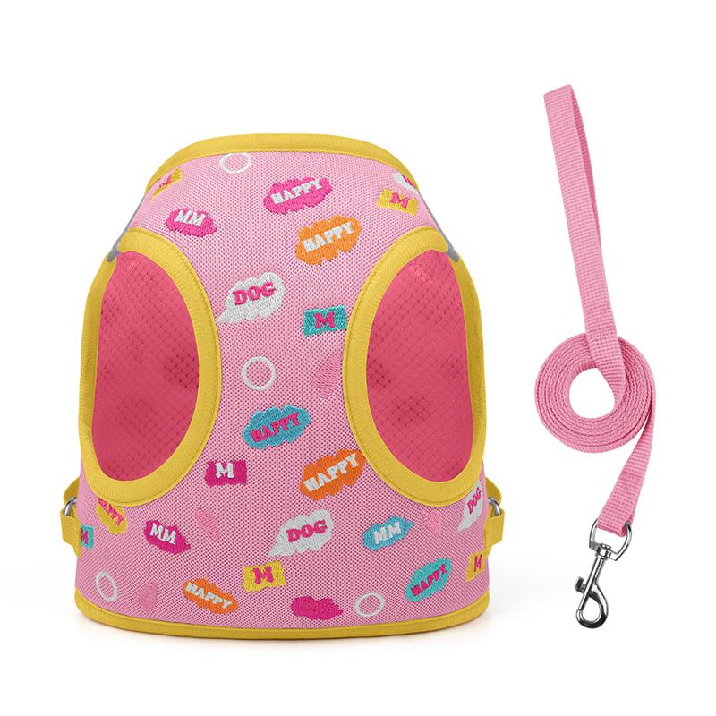 Puppy Dog Reflective Pet Harness And Leash Set For Dog &Cat No Pull Dog Vest Harness With Breathable Mesh Chest Straps XS