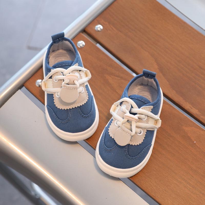 Solid Soft Sole Canvas Slip-On Shoes for Toddlers