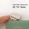 N52 Super Strong Neodymium Iron Boron Magnet, Rectangular 25x30x100mm, Permanent Magnetic Steel Sheet.