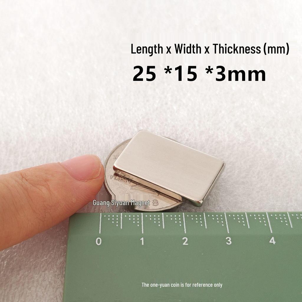 N52 Super Strong Neodymium Iron Boron Magnet, Rectangular 25x30x100mm, Permanent Magnetic Steel Sheet.