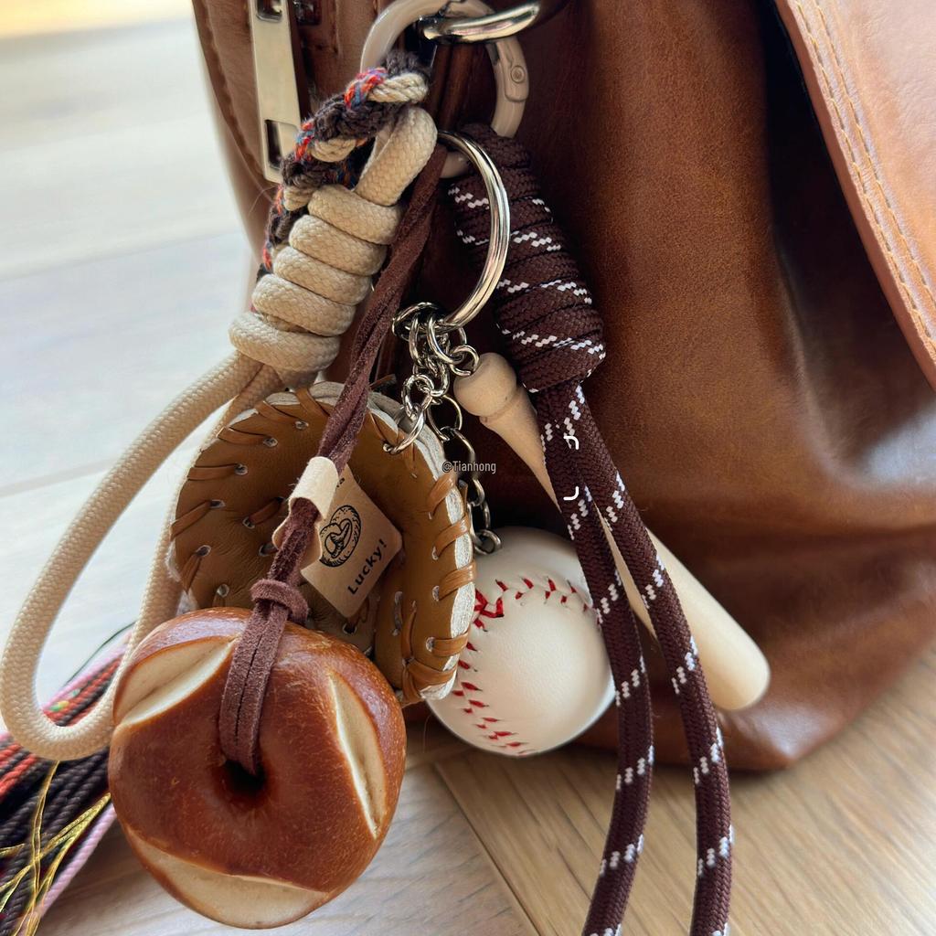 Lye Series Bagel Bag Keychain Pendant & Lanyard Accessory