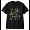 Darts with Sparks Retro Mens T-Shirt Black 100% Cotton Vintage Printed