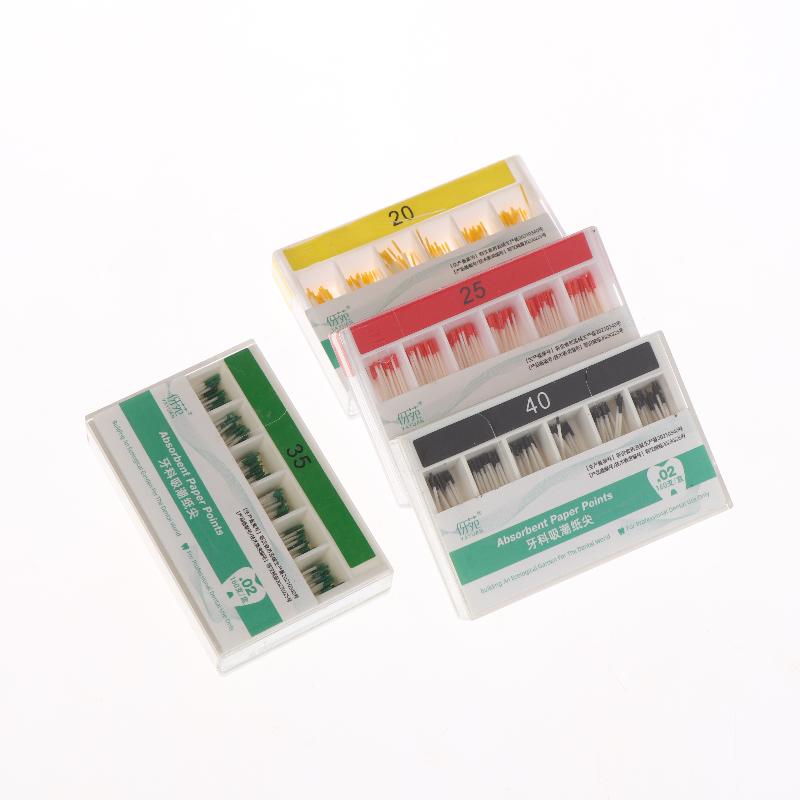 1 Box Dental Absorbent Paper Points Gp/Pp 02 Taper 15-80# Dentist Use Dentistry Materials Endodontic Cotton Fiber Tips