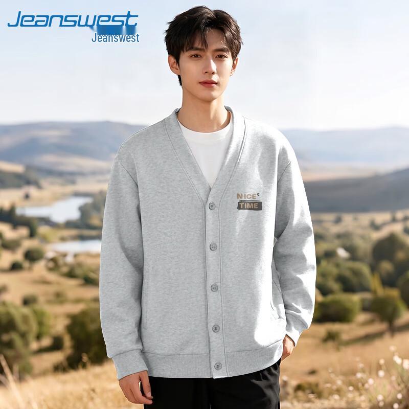 Jeanswest Men s Retro Loose V-Neck Cardigan Jacket XL
