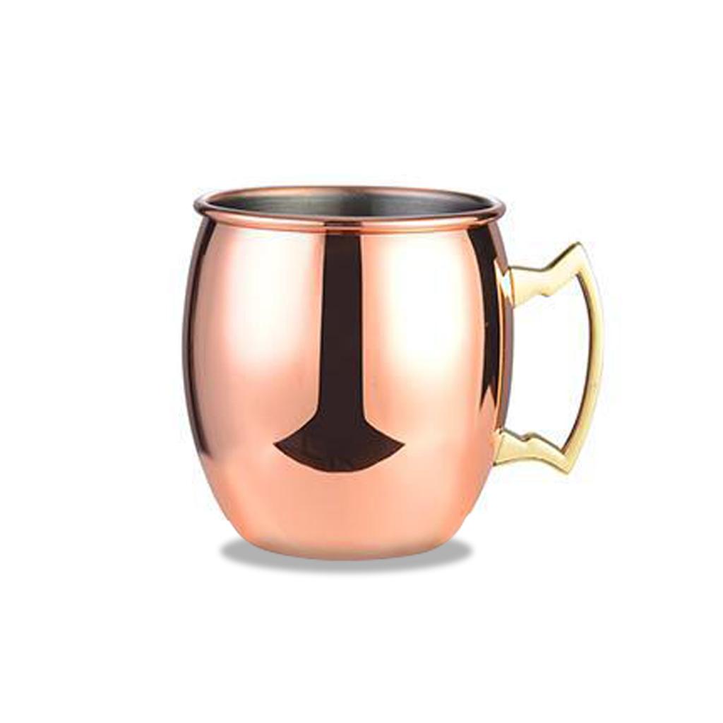 Leeseph Moscow Mule Mugs, Hammered Copper Cups with 304 Stainless Steel Lining, for Cold Drinks, Beer, Wine, Bars, Parties, Gift