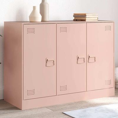 Vidaxl Schrank, Rosa, 99X39X73 Cm, Stahl