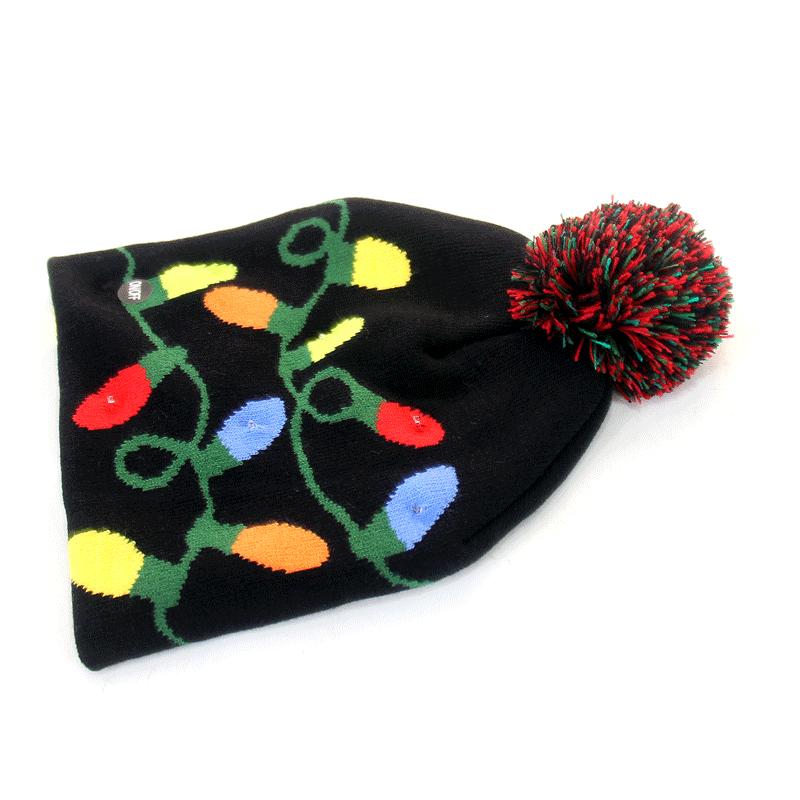 LED Flashing Multicolor Christmas Knit Hat - European & American Design