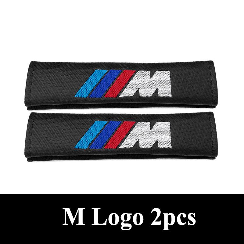FA72pcs Carbon Leather Seat Belt Covers Car Accessories For BMW M E39 E46 E90 E60 F10 F20 F30 F34 F01 G20 G30 X1 X3 X5 X6 M3 M4 M5