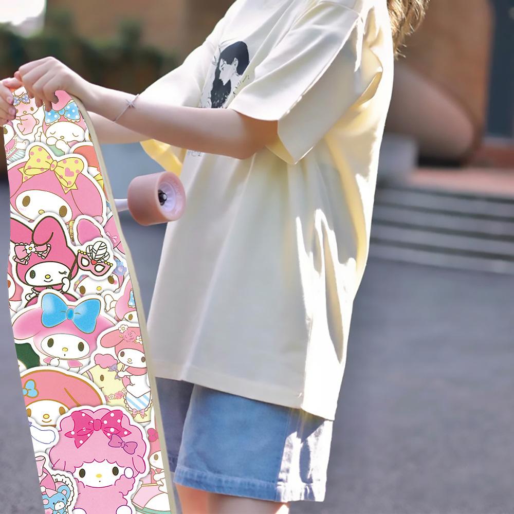42Pcs Pink Melody Cartoon Cute Graffiti Stickers Waterproof Decals Stickers For Laptop Phone Thermos Ipad Diy Stickers Toys Gift