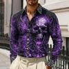 Men's Gothic Printed Long Sleeve Shirt
