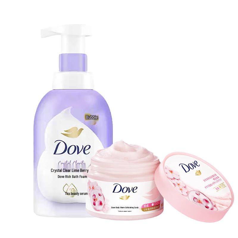 Dove Shower Foam & Body Scrub Duo Set