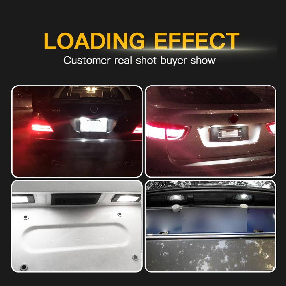 Pentru BMW Seria 1/3/5 E82/E90/E39/E60/F10 12V 6500K 2 buc/set 18 LED Lampă Lumină Spate Lumini Plăcuță Număr Mașină