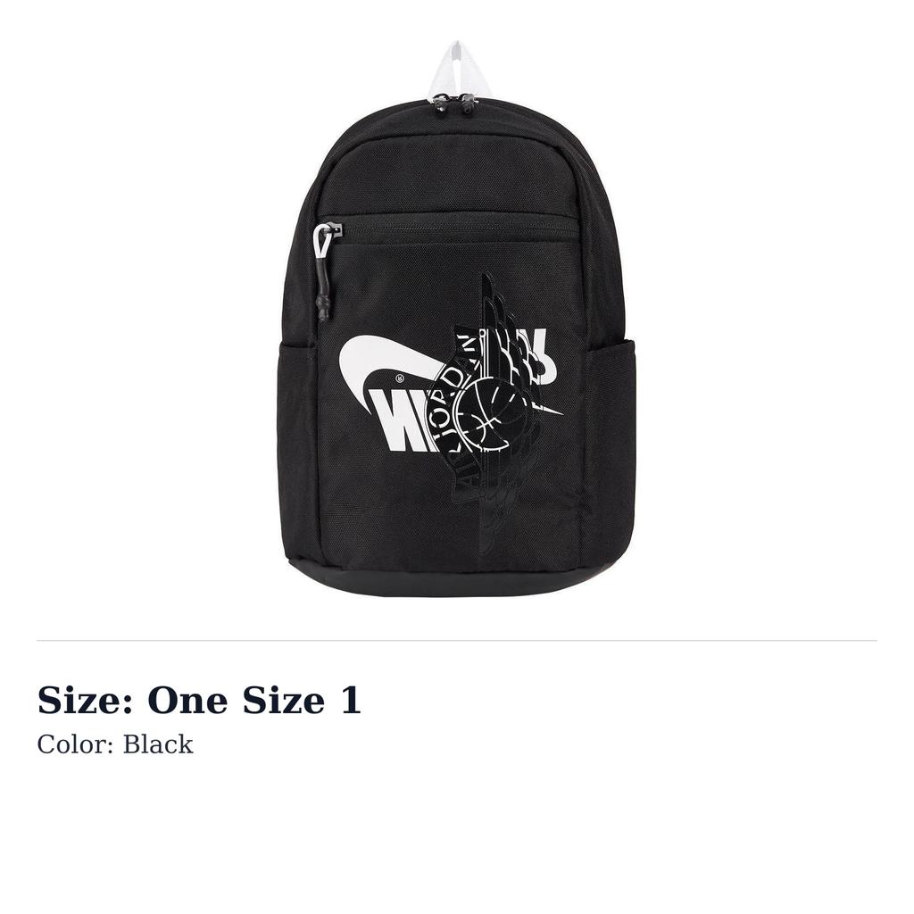 Jordan Polyester Backpack Medium Unisex Black 7A0167-023