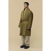 Customellow Gold Oversized Back Slit Robe Padded Coat Cwcaw25994khx
