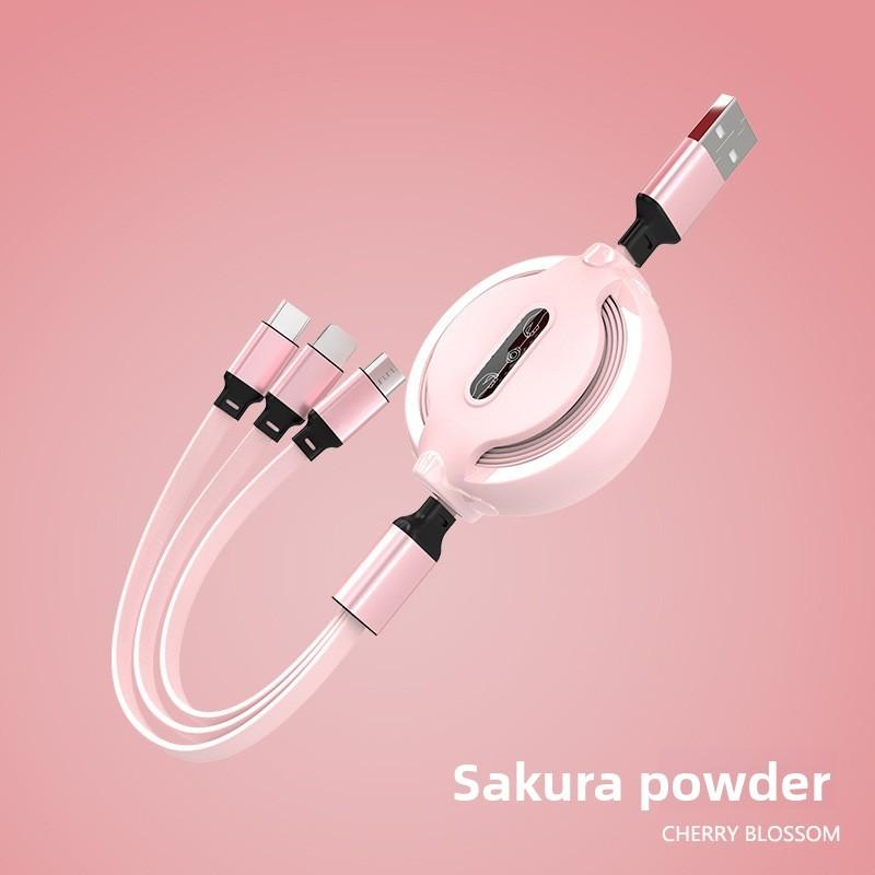 Versatile 3 In 1 Cable Mini Usb Cable Micro Quick Charge Apple Supplies Android