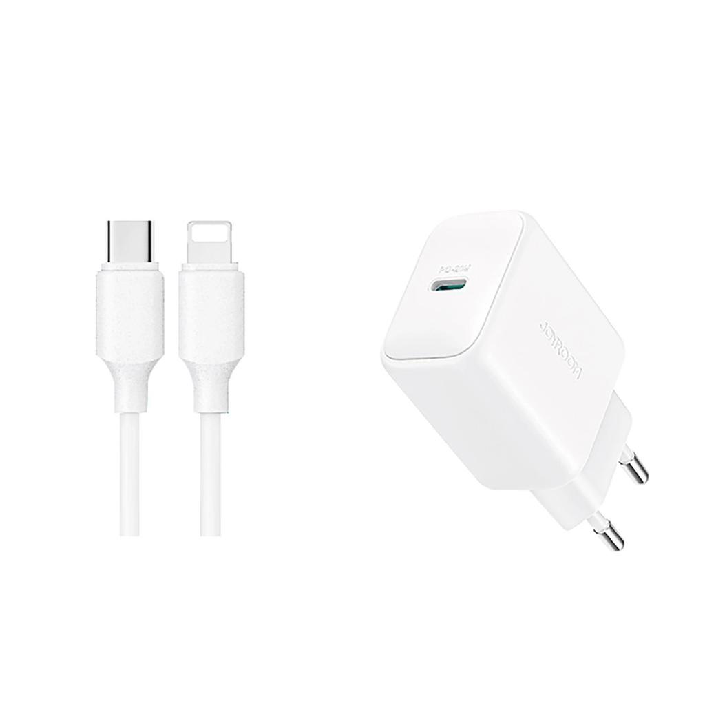 Joyroom JR-TCF20 20W USB-C PD Wall Charger - White | Includes 1m USB-C to Lightning Cable
