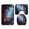 Halloween Bathroom Three-Piece Floor Mat Household Door Mat Bedroom Living Room Carpet