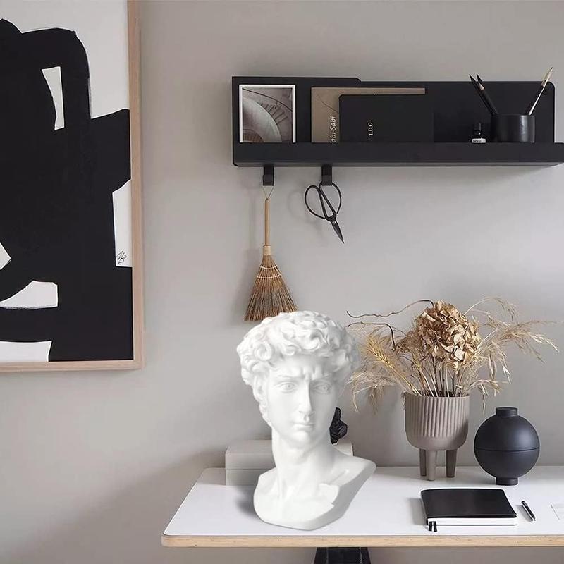 Wysoki Grecki Posąg Głowy Dawida 5,9 cala Klasyczny Rzymski Popiersie Rzeźba Mitologii Greckiej do Sztuki Rysowania Dekoracja Domowego Biura