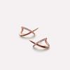 Trendy Gold Zircon Cross Stud Earrings for Women Girls Korean Minimalist Geometry Earring Jewelry Party Gifts