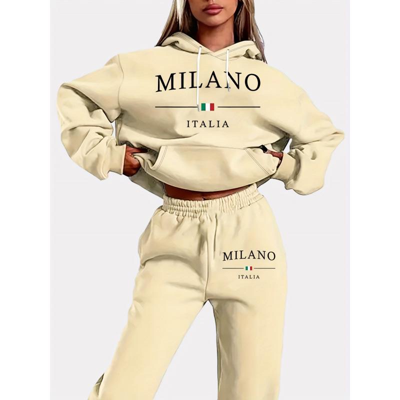 

Women s Autumn Long Sleeve Casual Hoodie Set XL