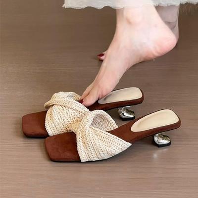 Damen High Heels Pantoletten Mode Kleiderschuhe Elegant Sommer Damen Pumps Sommer 2025 Neu Sexy Slides Luxus Sandalen für Damen