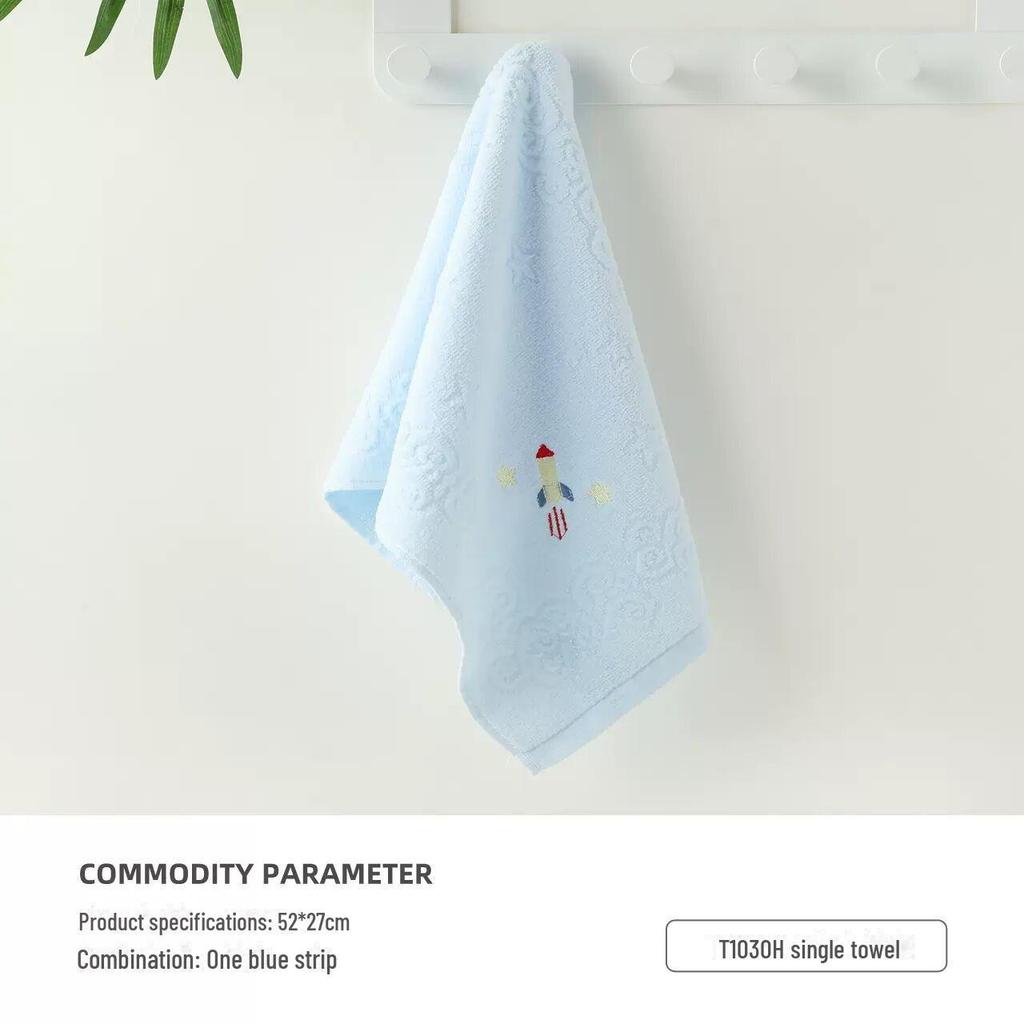 Jinhao Soft Pure Cotton Cartoon Towel for Kids – Medium, Skin-friendly, Water-absorbent, Perfect for Face Washing