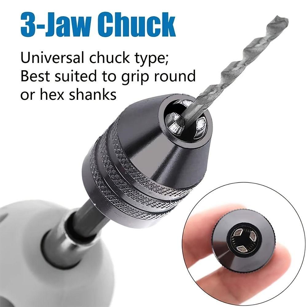 0.3-3.6mm Quick Change Drill Attachment Hex Shank Chuck Conversion Tool Auto Repair