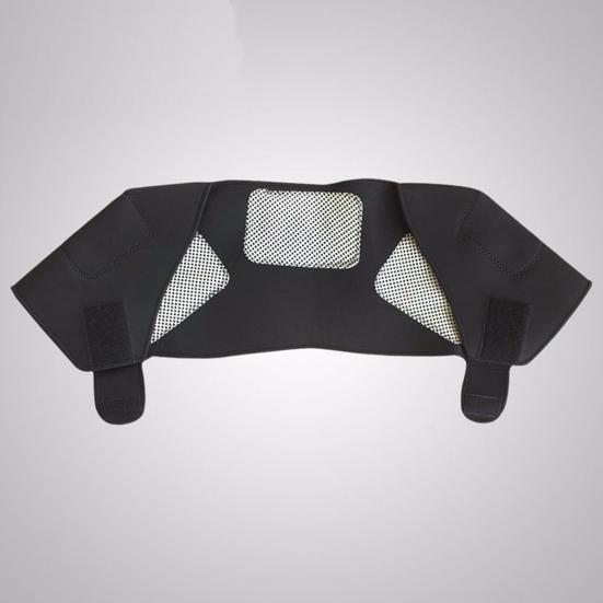 Shoulder Pad Self-heating Magnetic Therapy Faux Leather Adjustable Soft Shoulder Strap for Sports